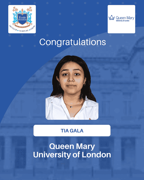 University Acceptances 2026 - Tia Gala - Queen Mary University of London