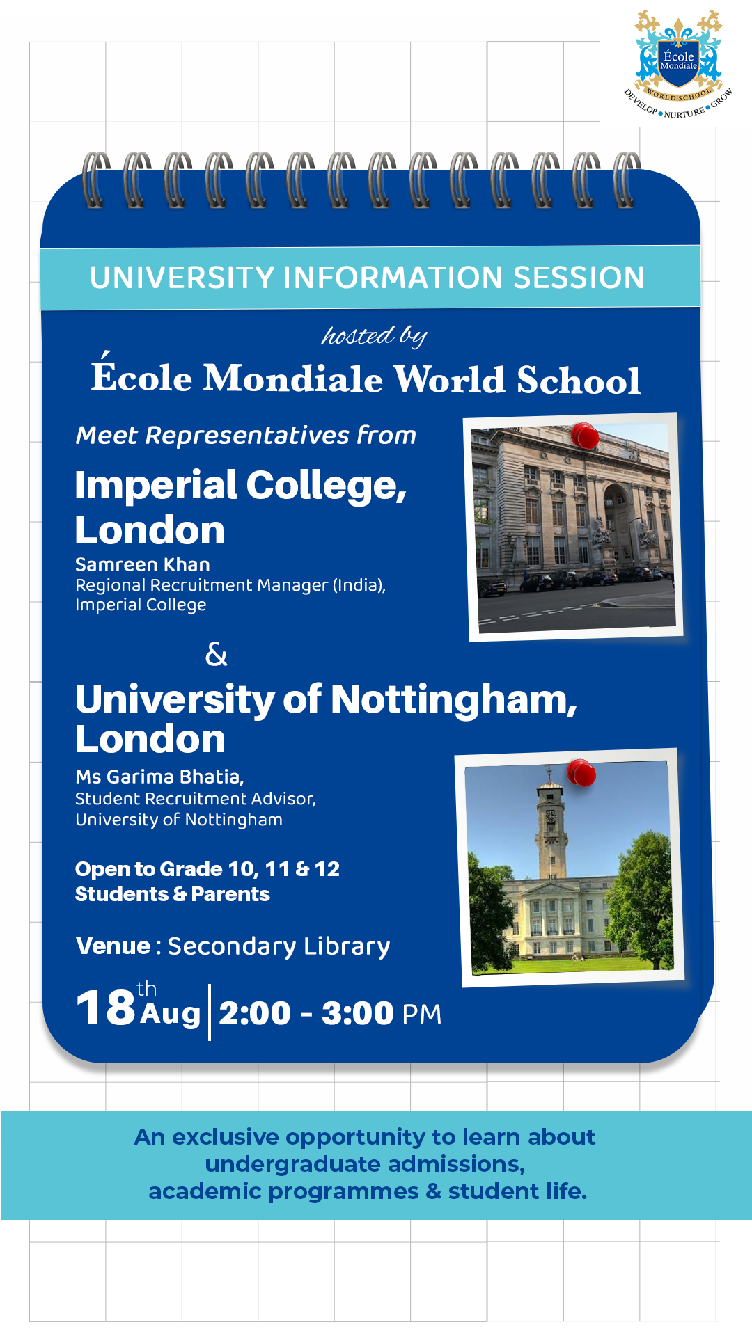 University Information Session - 18th Aug 2026