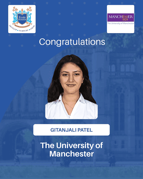 University Acceptances 2026 - Gitanjali Patel - The University of Manchester
